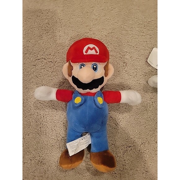 Super Mario Brothers Plush Toy. 2016 Mario, 2017 Luigi - 12" Nintendo Good Stuff - Picture 2 of 11